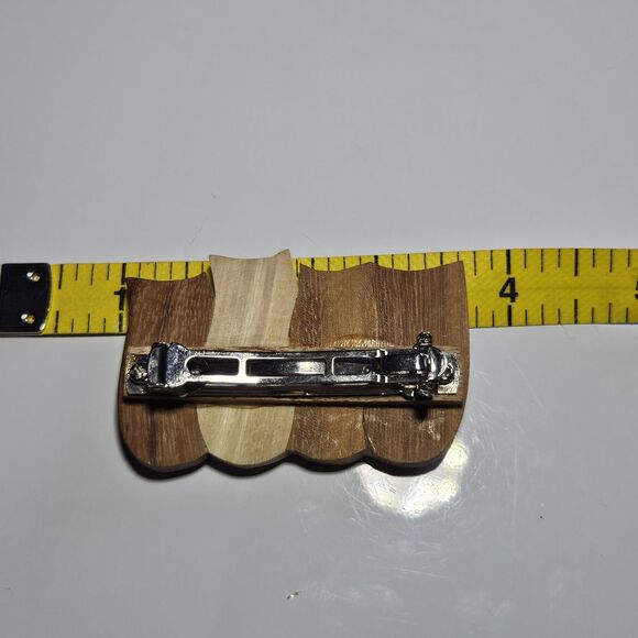 Handmade Wooden Kitty Cat Animal Hair Clip Barrette - Picture 5 of 12